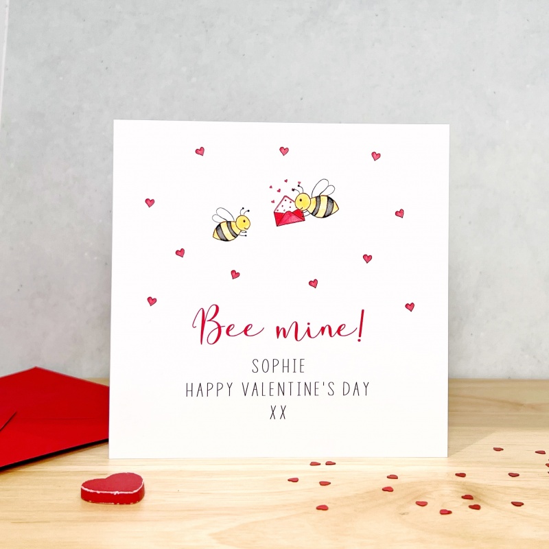 Bee Valentines Day Card - Bee Mine